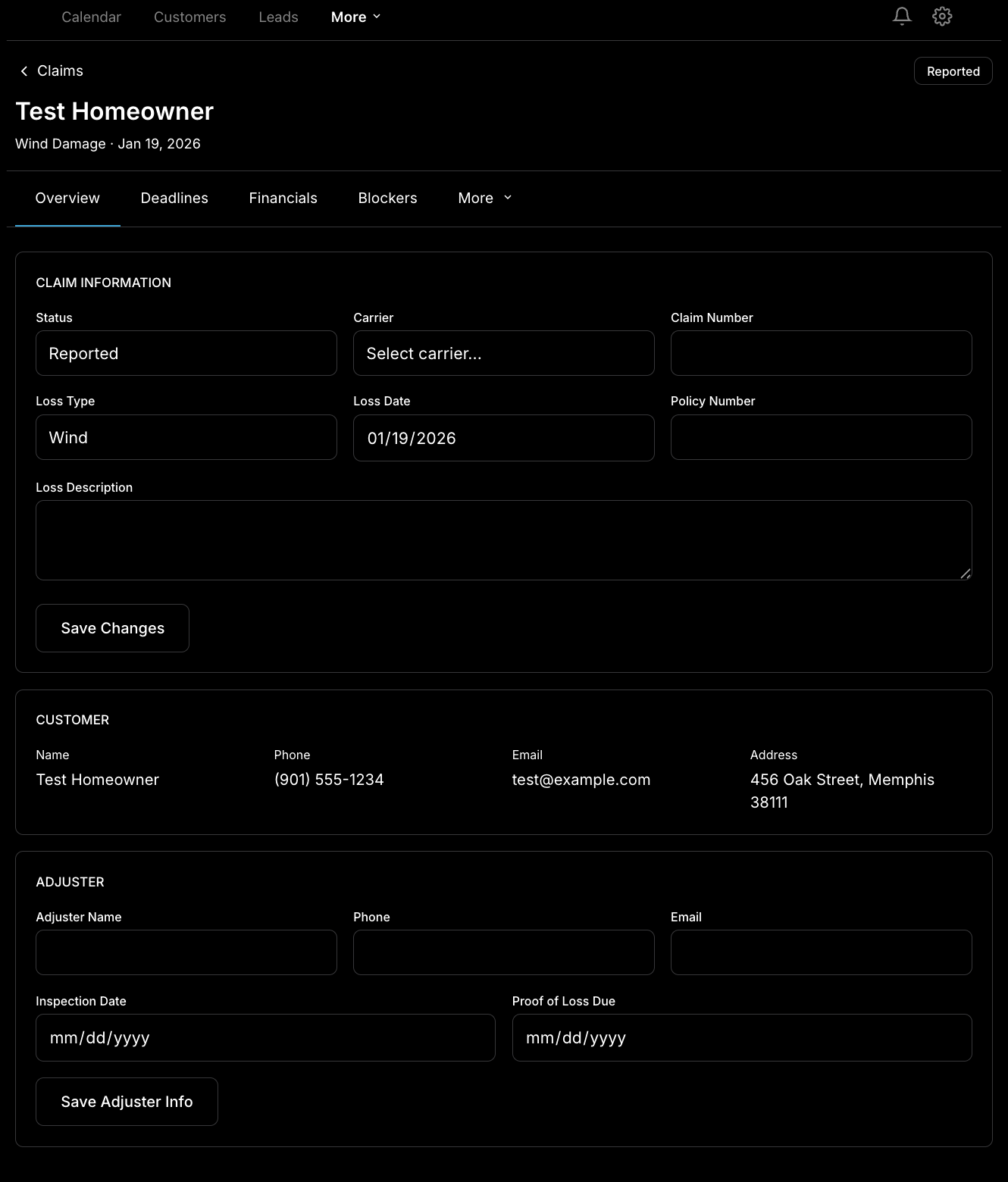 Carrier Export Dashboard