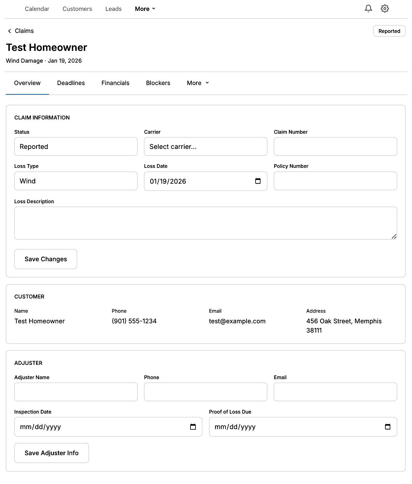 Carrier Export Dashboard